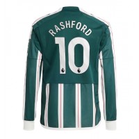 Fotballdrakt Herre Manchester United Marcus Rashford #10 Bortedrakt 2023-24 Langermet